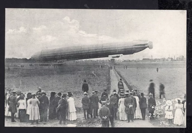 Germany 1909 postcard Airmail Zeppelin WW1 RRR