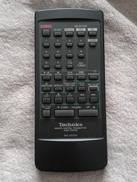 Technics RAK-SC302E Remote Control