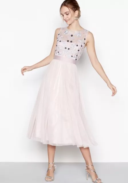 DEBENHAMS DEBUT FAITH Rose Floral Embroidered Midi Dress Size 12 BNWT 150 49.95 PicClick UK