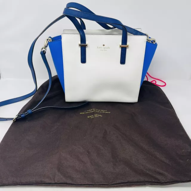 Kate Spade New York Small Hayden Cedar Street Crossbody Bag in White & Blue $298 2