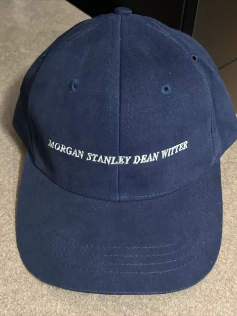 Vintage Morgan Stanley Dean Witter Mens Adjustable Blue Strap-back Hat Cap