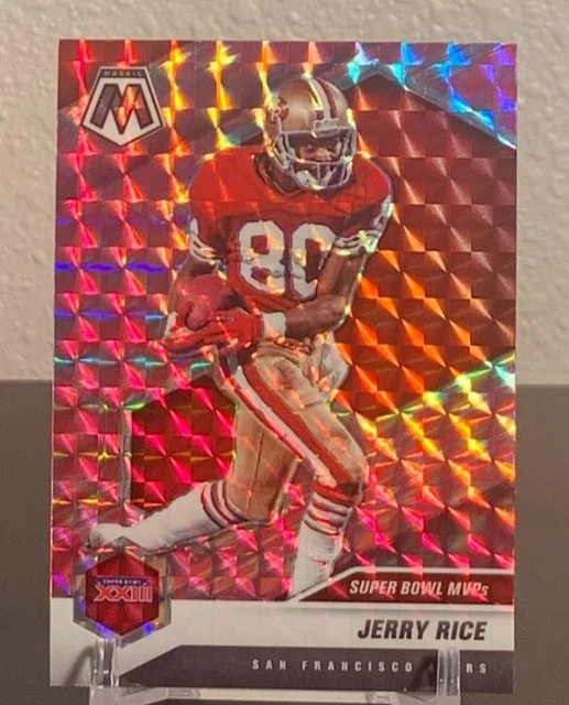 2021 MOSAIC JERRY Rice Pink Camo Prizm Super Bowl MVPs #295 49ers HOF ...