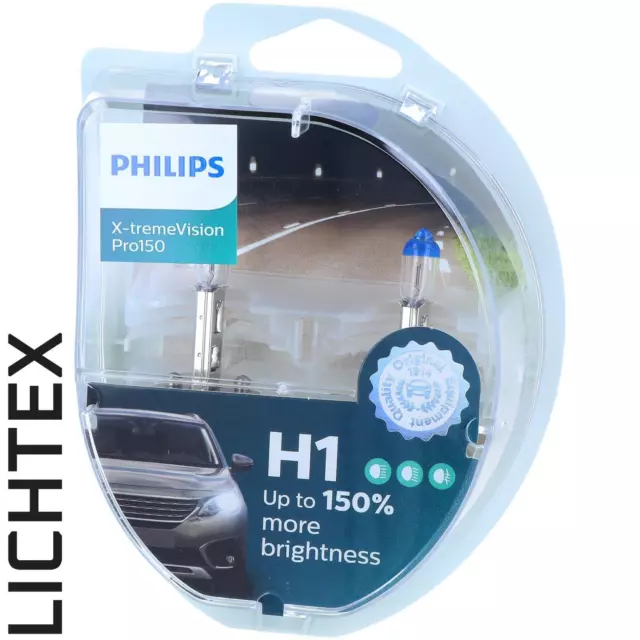 H1 PHILIPS X-treme Vision Pro 150  bis zu 150% helleres Licht Scheinwerfer Lampe