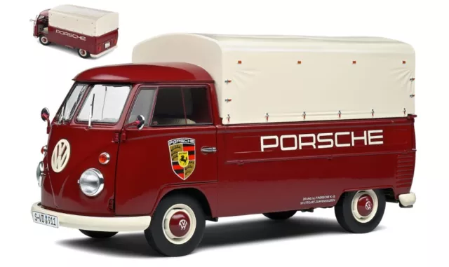Miniature Camion auto 1:18 solido Volkswagen T1 Pick Up Porsche Service diecast