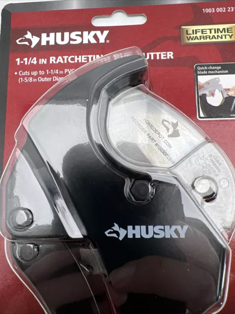 Husky 1-1/4 in. Ratcheting PVC Cutter 1003 002 231 NEW 3