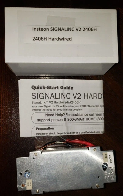 INSTEON SIGNALINC 2406H Hardwired Phase Coupler (bridge) (USED) k