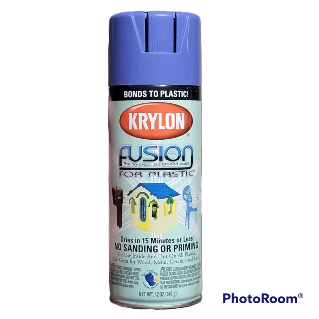 Krylon Fusion For Plastic Aerosol Spray Paint 2333 Blue Hyacinth 12oz