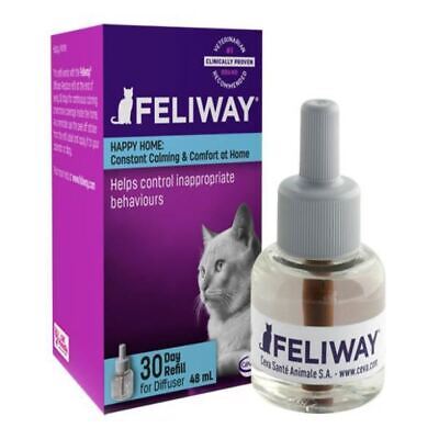 Feliway 30 día de rellenado para Gato Feliz Difusor Calmante reducir el estrés para gatos
