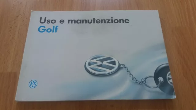 Libretto Uso E Manutenzione Volkswagen Golf  1993 Libro 93 Manuale Buono Stato