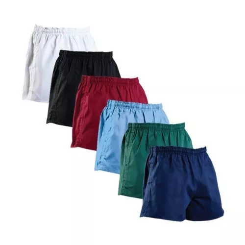 Mens Rugby Shorts 100% Premium Cotton Gym Leisure Fitness Training Active Wear 3