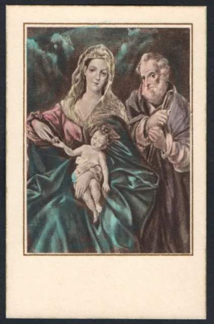 Antico Santino de la Sagrada Familia image pieuse estampa holy card