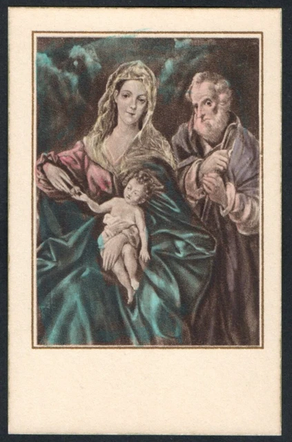 Antico Santino de la Sagrada Familia image pieuse estampa holy card