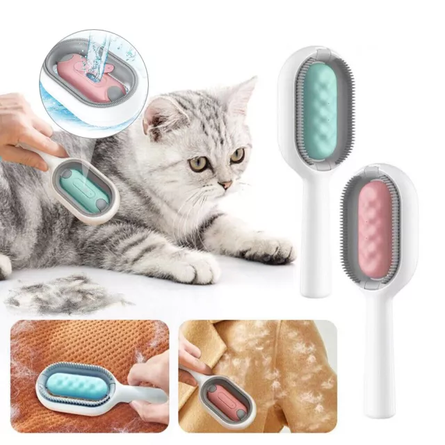 Pet Knots Remover Brush with Water Tank Self-Cleaning Cat Dog Hair Comb Massager