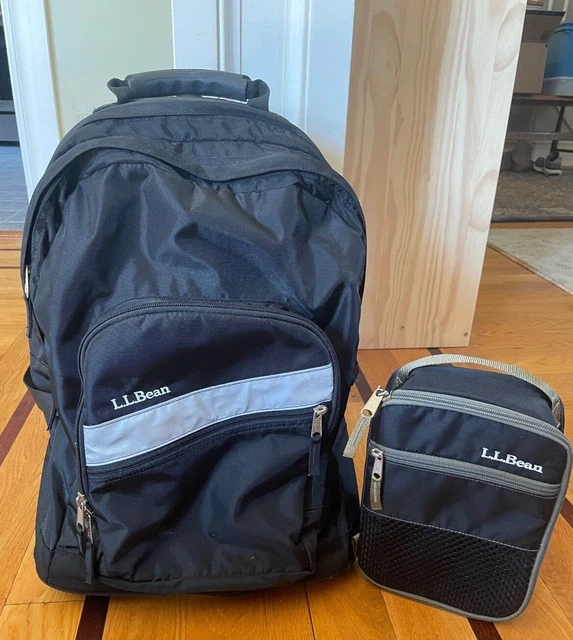 LL Bean Rolling Backpack School Bag and Matching Lunch Box