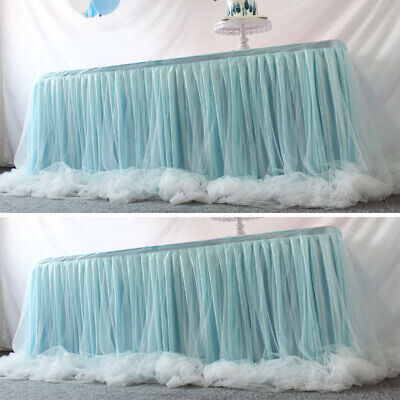 Compleanni Candy Bar Decorazioni per la casa Baby Shower Matrimoni HBBMAGIC Rosa Gonna da Tavolo in Tulle Gonne da Tavolo Fatte a Mano per Feste 