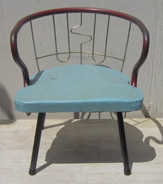 Vintage 1950's MID-CENTURY MODERN CHILD's SWIVEL CHAIR Rapaport Bros. Chicago