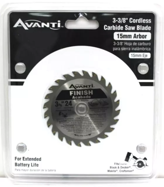 Avanti 3-3/8" Cordless Carbide Saw Blade / 24 Teeth (BRAND NEW)