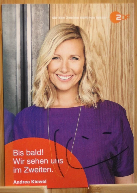 ANDREA KIEWEL ORIG Autogramm Signiert Moderationa Kiwi ZDF