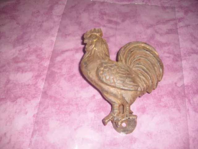 COQ heurtoir de porte en métal rustique