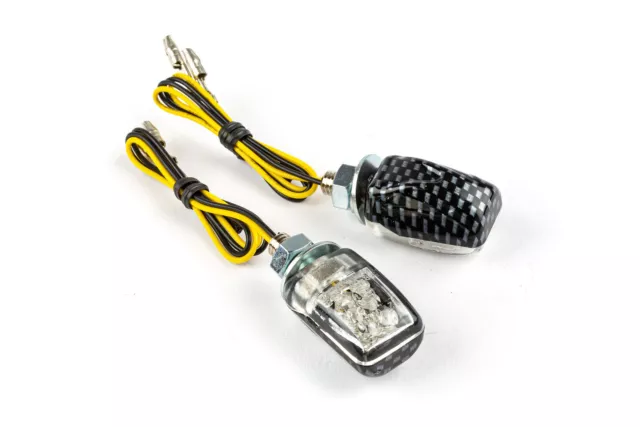Blinker LED Micro 6 LEDs carbon / weiß 2