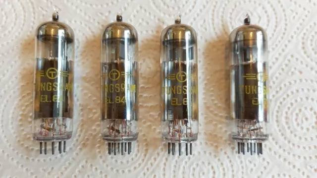 EL84 Tungsram NOS matched quad tubes same date codes #1