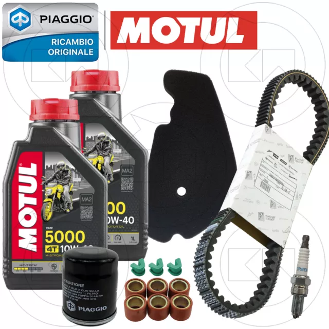 Kit Tagliando Cinghia Candela Olio Motul 10W40 Beverly Tourer Euro3 300 2009/10