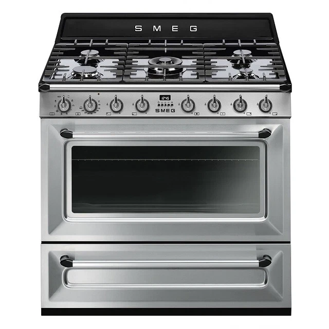 SMEG TR90X9-1 Cuisine Victoria 90x60 CM Table 5 Feux Four Multifonctions Inox
