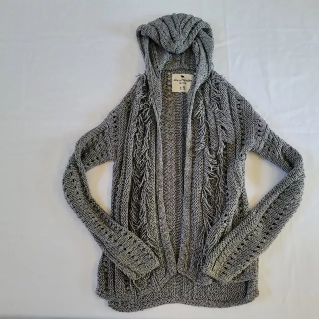 Abercrombie Kids Girls Cardigan Sweater Hooded Gray Size 9/10