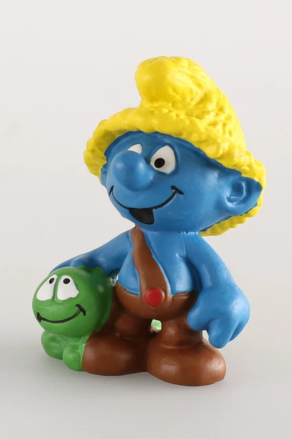 Figurine Schtroumpf Boxeur - Gants Noirs, Schleich 20419 - Très Bon état