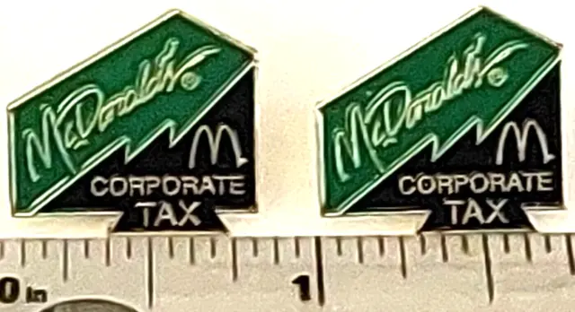McDonald's Corporate Tax Lapel Pin Lot of 2 (031923)
