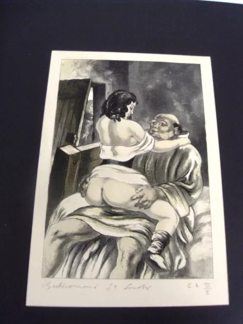 Berthomme Saint Andre Louis - "La Confession" -Lithographie Couleurs -1930 - X22