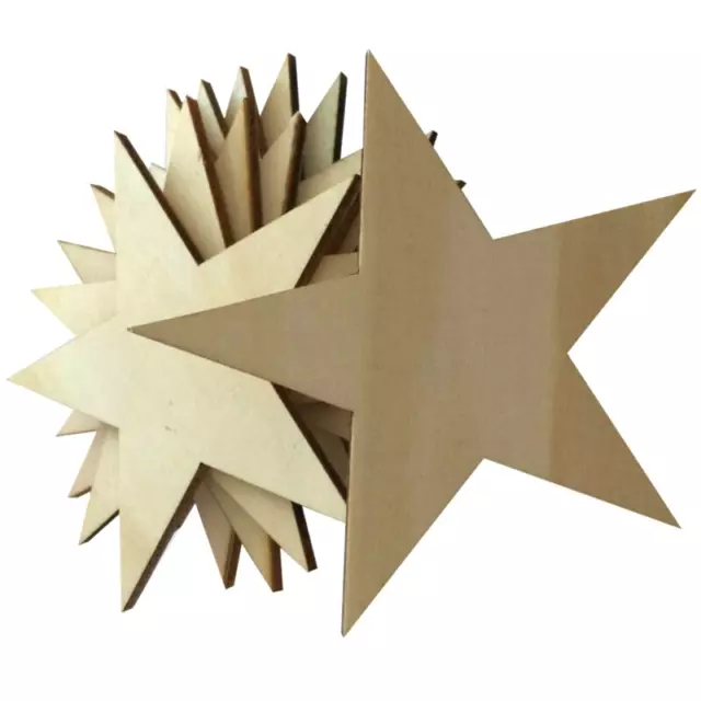 MDF Wooden Star Shapes Laser Cut Wood Star Cutout DIY Wood Crafts Christmas Xmas