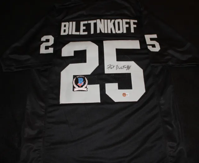 Fred Biletnikoff signed jersey, Oakland Raiders, Florida St, Beckett BAS W013662