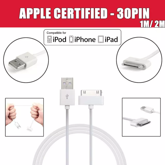 USB Ladekabel datenkabel für Apple iPhone 4S 4 3GS 3G iPad 3 2 1 iPod Nano Touch