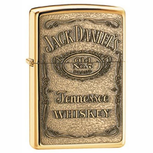 Zippo 254BJD428 Jack Daniel's Emblem High Polish Brass Lighter