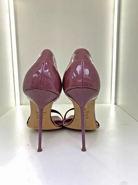SANTA CRUZ METAL High heels Yellow Pink Sandals 13cm 40 41 Mules