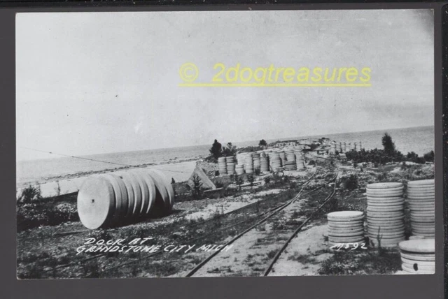 Rppc Dock Grindstone City Mi Michigan Port Austin Huron Cty 100's Stones Visable