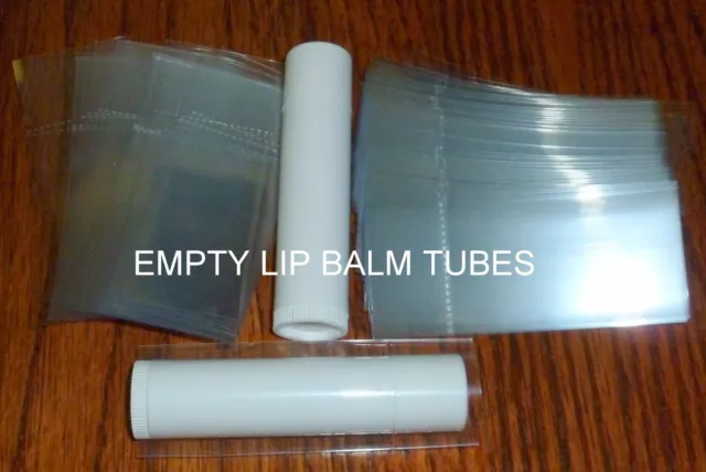 100 clear SHRINK WRAP BANDS for lip balm (Chapstick) tubes - safety seals