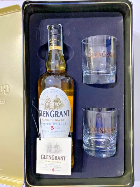 Glen Grant Scotch Whisky Aged 5 Anni 70Cl 40% Imbott. 26/3/2008+ 2 Bicchieri