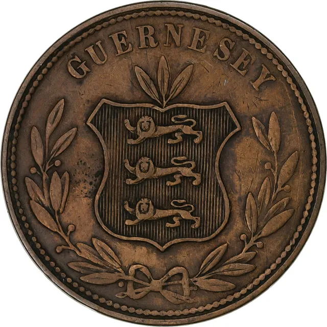 [#1163249] Münze, Guernsey, 8 Doubles, 1864, Heaton, Birmingham, SS, Bronze, KM: