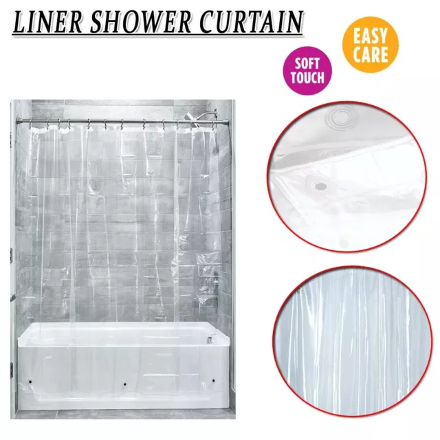 Curtain For Shower Made of Mould-Free PEVA Clear Transparent Curtain 183X 183cm