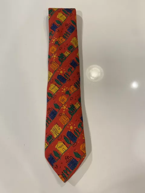 Great Vintage Jean-Charles de Castelbajac JC DE CASTELBAJAC Silk Tie - Red