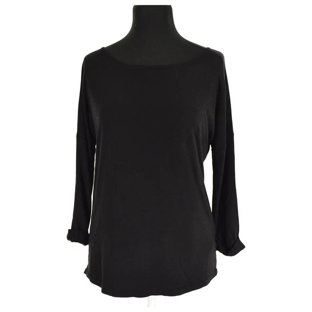 DIVIDED by H&M S NERO Viscosa Donna Maglione Maglia Eu 36, UK 8,USA 4, It 40,