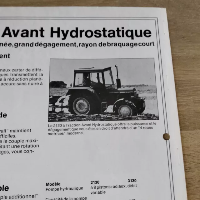 Prospectus Tracteur John Deere Traction Avant Hydrostatique Brochure Tractor