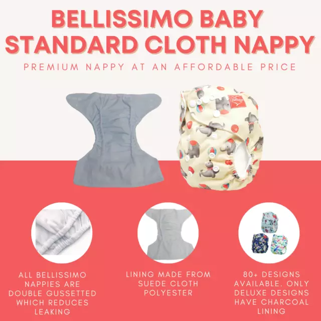 Réutilisable Lingette Couche Bellissimo Baby Couches Insertions 5