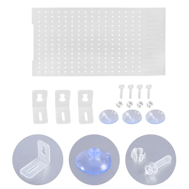 LINLAN 8 Pannelli Divisori Per Acquario 30x30cm - Griglia PVC Per Filtrazione Fai Da Te (Bianco) - Foto 3