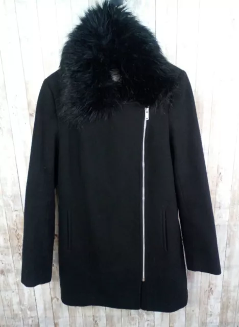 Veste Manteau Parka Promod Femme avec fourrure noire amovible Taille 36