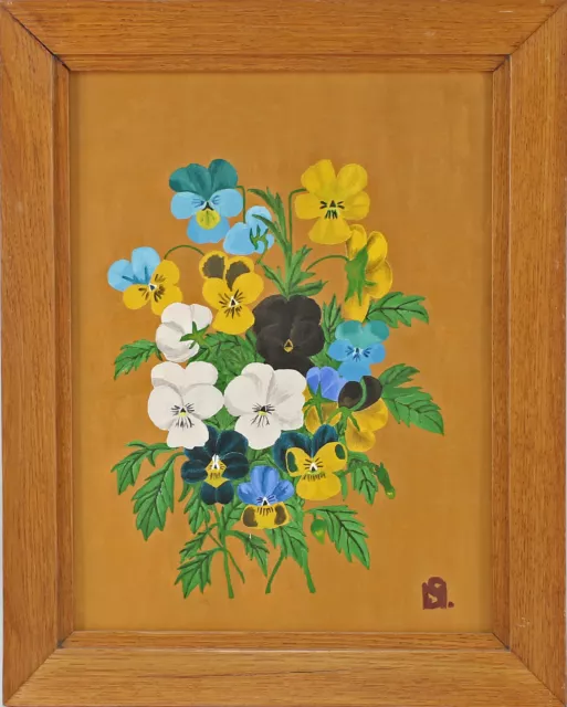 8860122 Pintura Al Óleo Monogramm. Ms Strauß Wiesenblumen Naturaleza Muerta