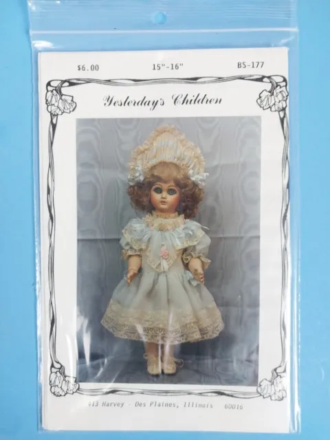 Yesterday Children Pattern Uncut #BS-177 15-16" Mod Artist Doll Dress Pantalette