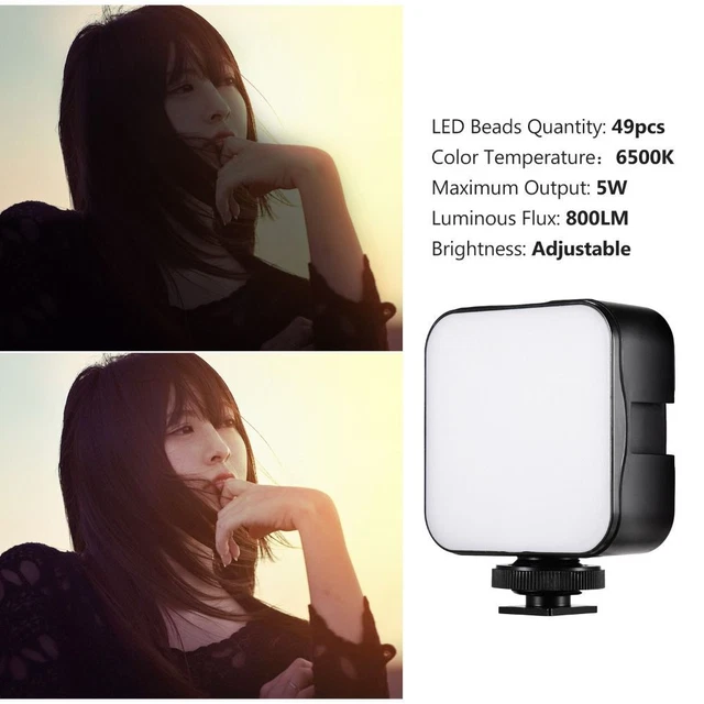 vidéo LED Diminable Caméra DSLR 6500K Lampe de remplissage For Canon/Nikon/Sony 3